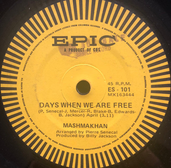 Mashmakhan : As The Years Go By (7", Single)