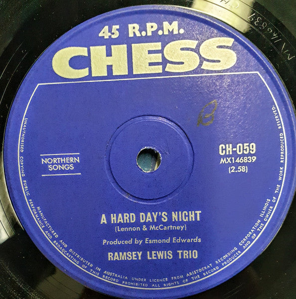 The Ramsey Lewis Trio : A Hard Day's Night / All My Love Belongs To You (7", Single)