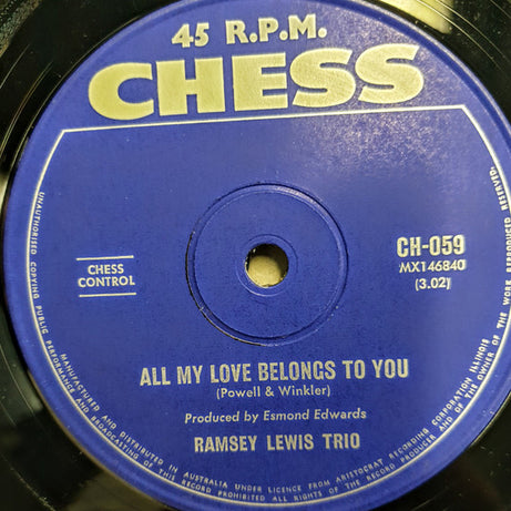 The Ramsey Lewis Trio : A Hard Day's Night / All My Love Belongs To You (7", Single)