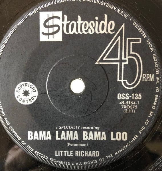 Little Richard : Bama Lama Bama Loo / Annie's Back (7", Single)