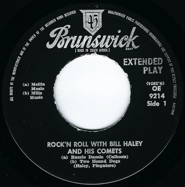 Bill Haley And His Comets : Rock 'N Roll With Bill Haley And His Comets (7", EP)