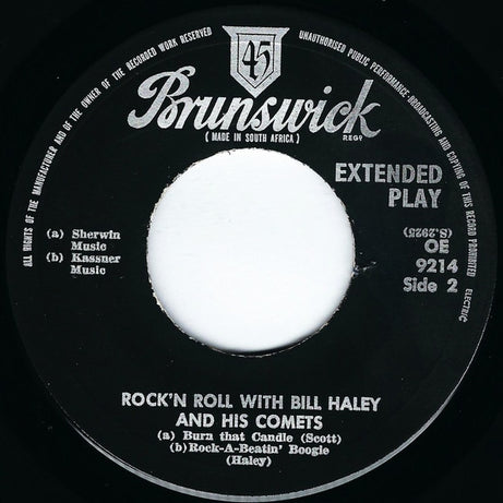 Bill Haley And His Comets : Rock 'N Roll With Bill Haley And His Comets (7", EP)