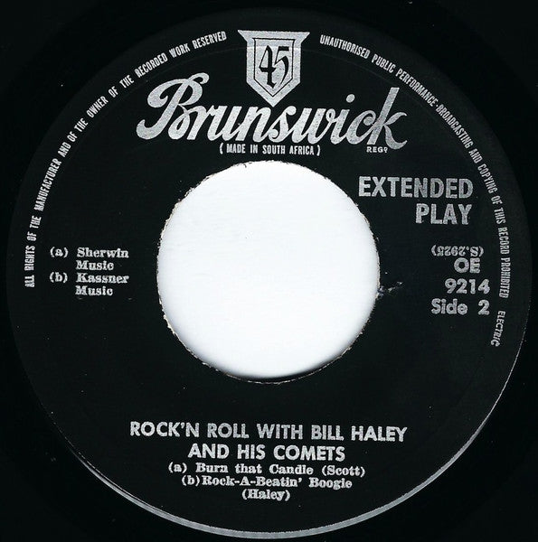 Bill Haley And His Comets : Rock 'N Roll With Bill Haley And His Comets (7", EP)