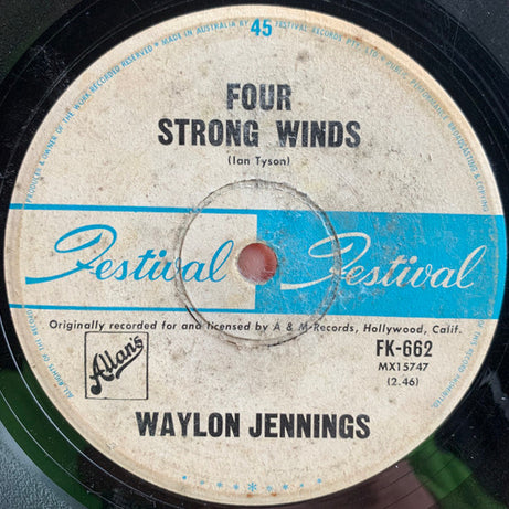 Waylon Jennings : Four Strong Winds (7", Single)