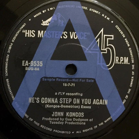 John Kongos : He's Gonna Step On You Again (7", Single, Promo)