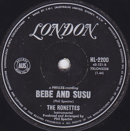 The Ronettes : Do I Love You / Bebe And Susu (7", Single)