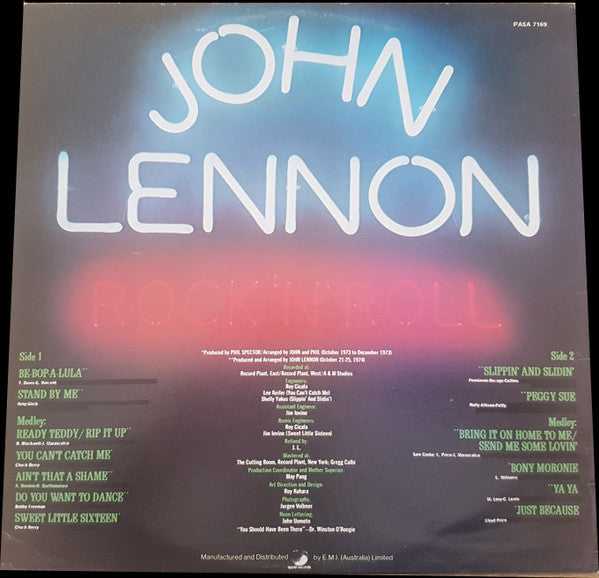 John Lennon : Rock 'N' Roll (LP, Album)