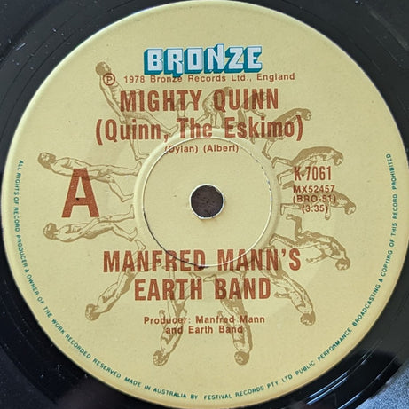 Manfred Mann's Earth Band : Mighty Quinn (7", Single)