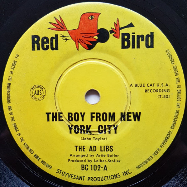 The Ad Libs : The Boy From New York City / Kicked Around (7", Single)