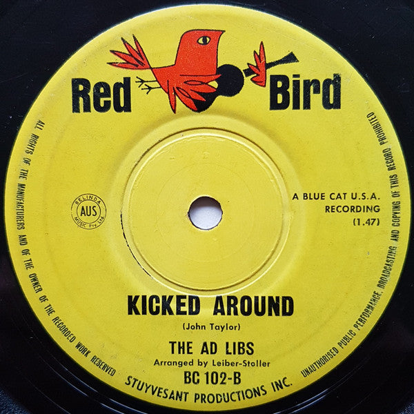 The Ad Libs : The Boy From New York City / Kicked Around (7", Single)