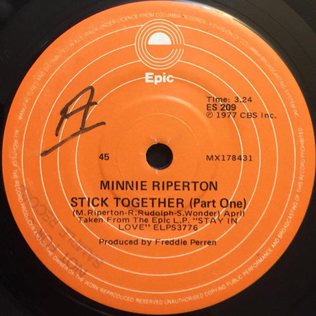 Minnie Riperton : Stick Together (7", Single)