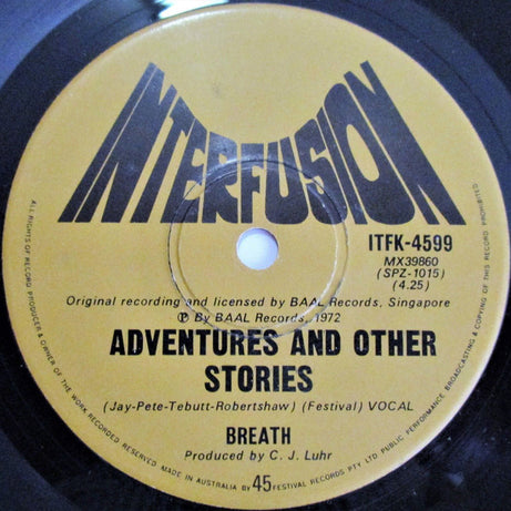 Breath (11) : Get Me Some Help (7")