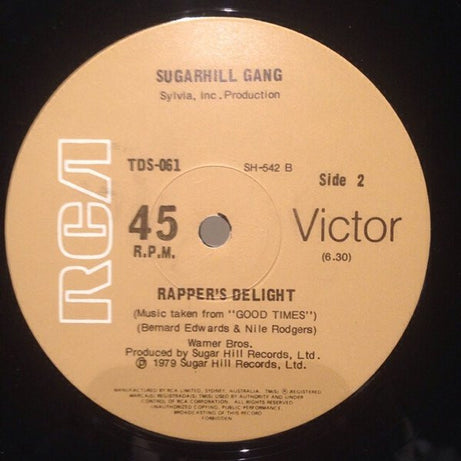 Sugarhill Gang : Rapper's Delight (12", Single)