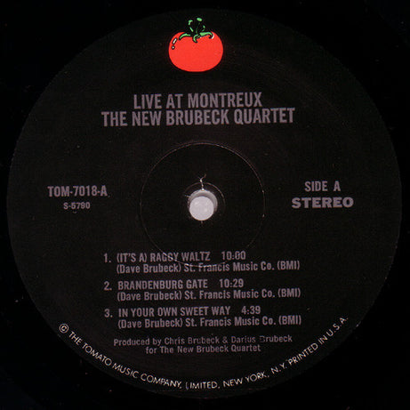 The New Brubeck Quartet : Live At Montreux (LP, Album)