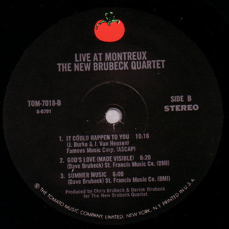 The New Brubeck Quartet : Live At Montreux (LP, Album)