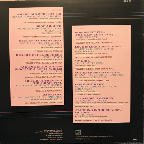 Various : Every Great Motown Song: The First 25 Years - Volume 1: The 1960s (LP, Comp)