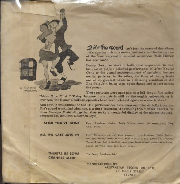 Benny Goodman : 2 For The Record (7", EP)