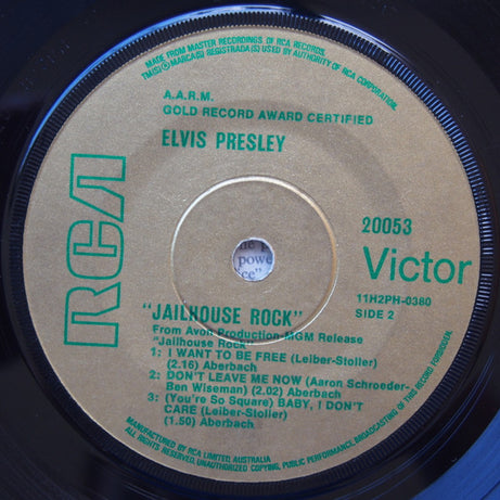 Elvis Presley : Jailhouse Rock (7", Album, EP)
