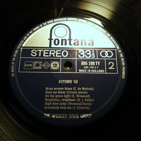 The Spencer Davis Group : Autumn '66 (LP, Album)
