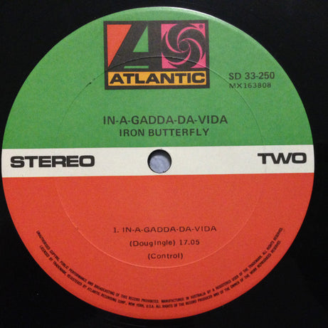 Iron Butterfly : In-A-Gadda-Da-Vida (LP, Album, RP)
