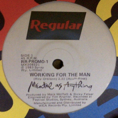 Mental As Anything : Working For The Man (7", Single, Promo)