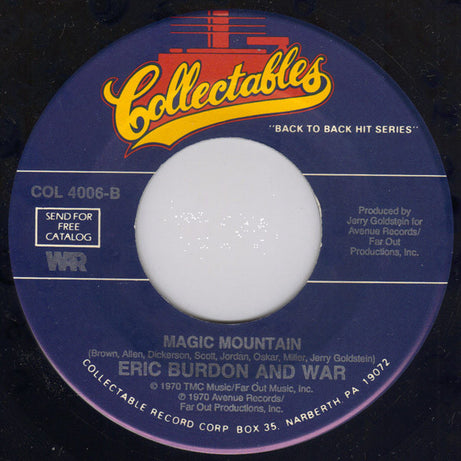 Eric Burdon And War* : Spill The Wine / Magic Mountain (7", RE)