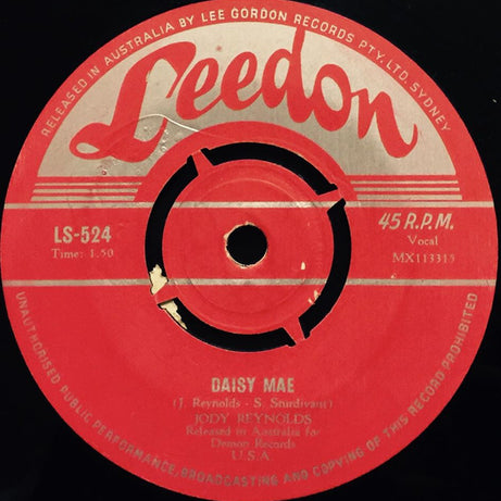 Jody Reynolds : Daisy Mae / Fire Of Love (7", Single)