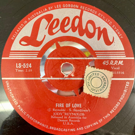 Jody Reynolds : Daisy Mae / Fire Of Love (7", Single)