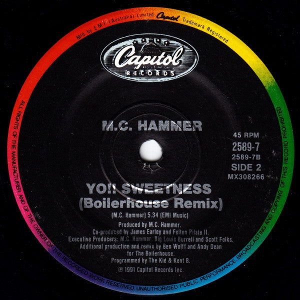 MC Hammer : Yo Sweetness (Boilerhouse 7" Mix) (7")