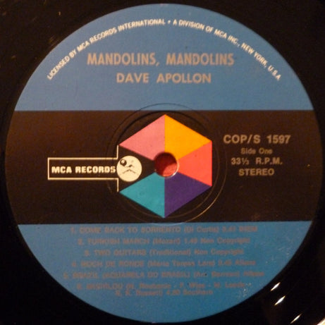 Dave Apollon : Mandolins! (LP, Album)