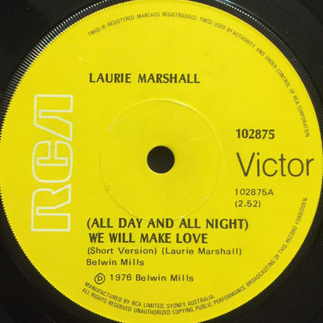 Laurie Marshall : (All Day And All Night) We Will Make Love (7", Single)