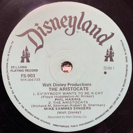 Phil Harris, Mike Sammes Singers : Walt Disney Productions' The Aristocats (7", EP)