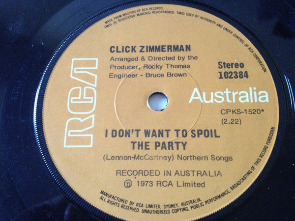Click Zimmerman : Everything I Want To Do (7", Single)