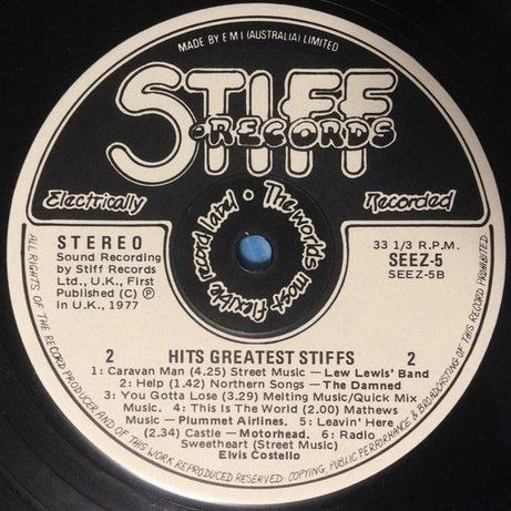 Various : Hits Greatest Stiffs (LP, Comp)