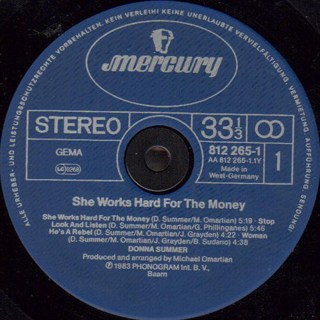 Donna Summer : She Works Hard For The Money (LP, Album)