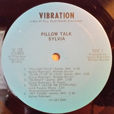 Sylvia Robinson : Pillow Talk (LP, Album, Mon)