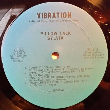 Sylvia Robinson : Pillow Talk (LP, Album, Mon)