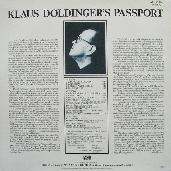 Passport (2) : Blue Tattoo (LP, Album)