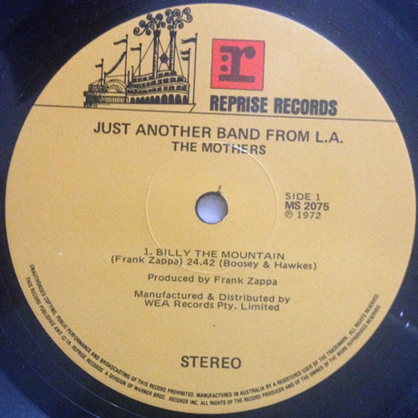 The Mothers : Just Another Band From L.A. (LP, Album, Gat)
