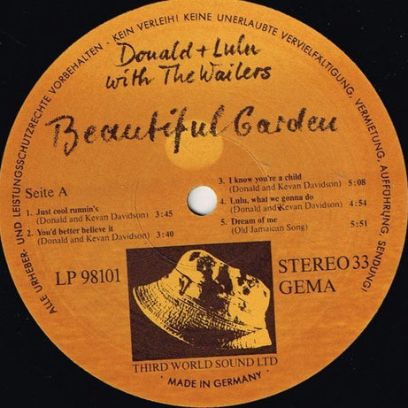 Donald Davidson & Kevan "Lulu" Davidson With The Wailers : Beautiful Garden (LP, Album)