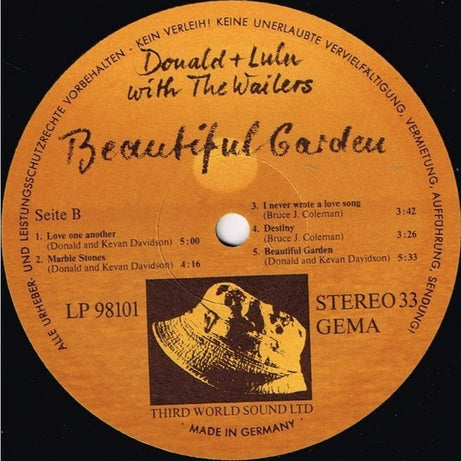 Donald Davidson & Kevan "Lulu" Davidson With The Wailers : Beautiful Garden (LP, Album)