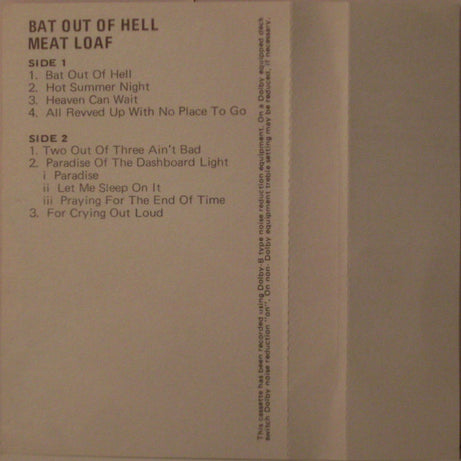 Meat Loaf : Bat Out Of Hell (Cass, Album, RE)