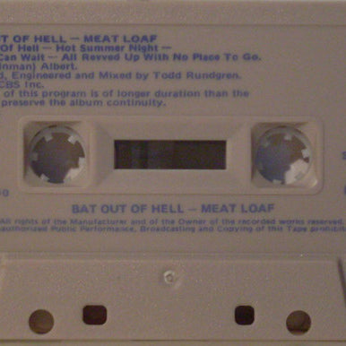 Meat Loaf : Bat Out Of Hell (Cass, Album, RE)