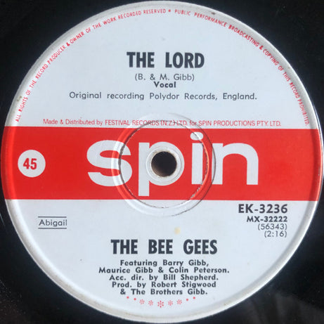 Bee Gees : Don't Forget To Remember (7", Single, Mono)