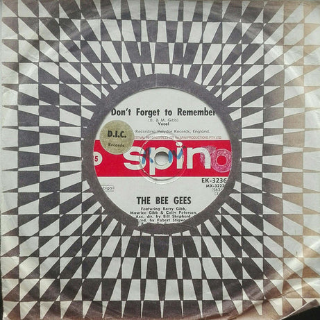 Bee Gees : Don't Forget To Remember (7", Single, Mono)