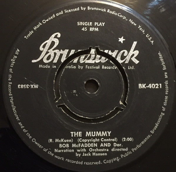 Bob McFadden & Dor : The Mummy (7", Bla)