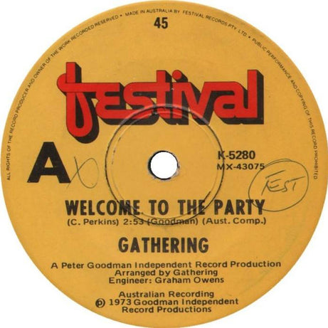 Gathering (8) : Welcome To The Party / Till She Ran (7")