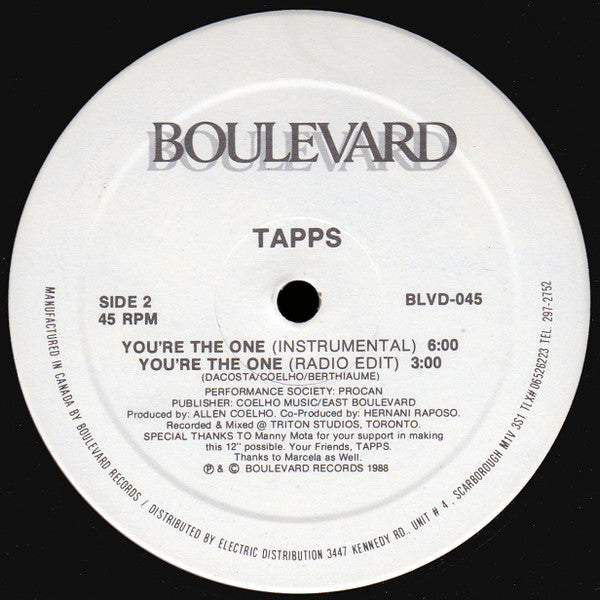 Tapps : You're The One (12")