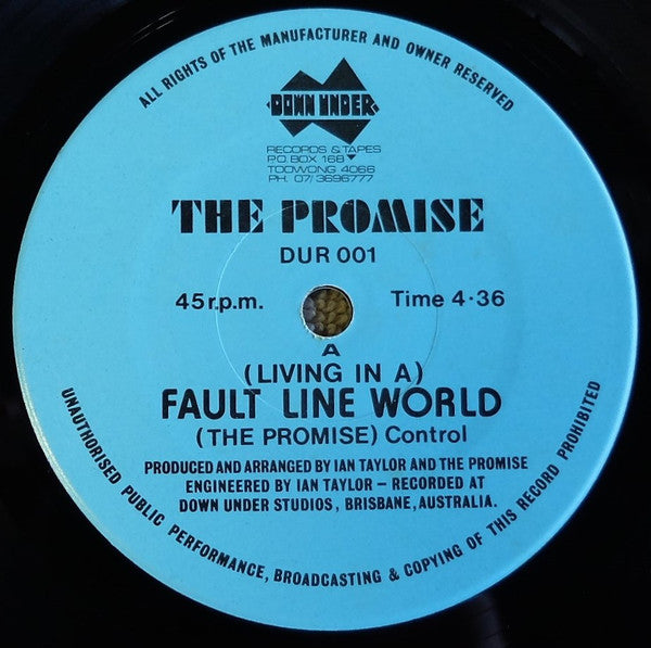 The Promise (3) : (Living In A) Fault Line World (7")
