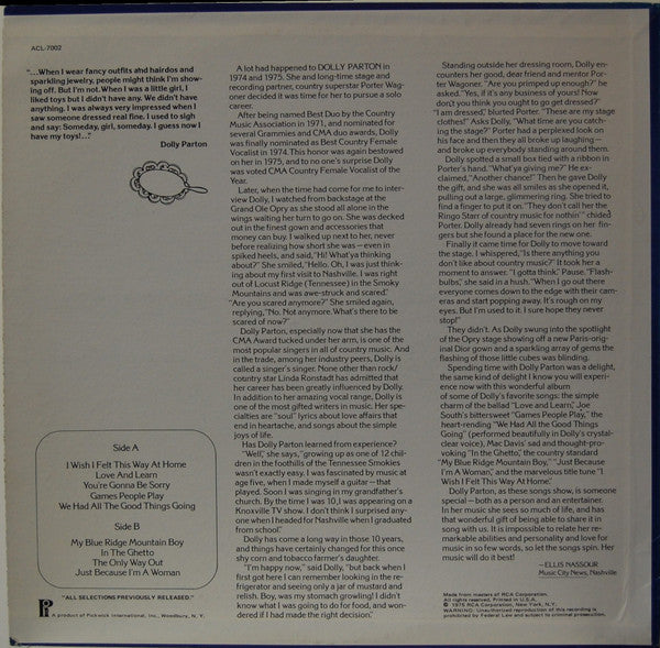 Dolly Parton : I Wish I Felt This Way At Home (LP, Comp)